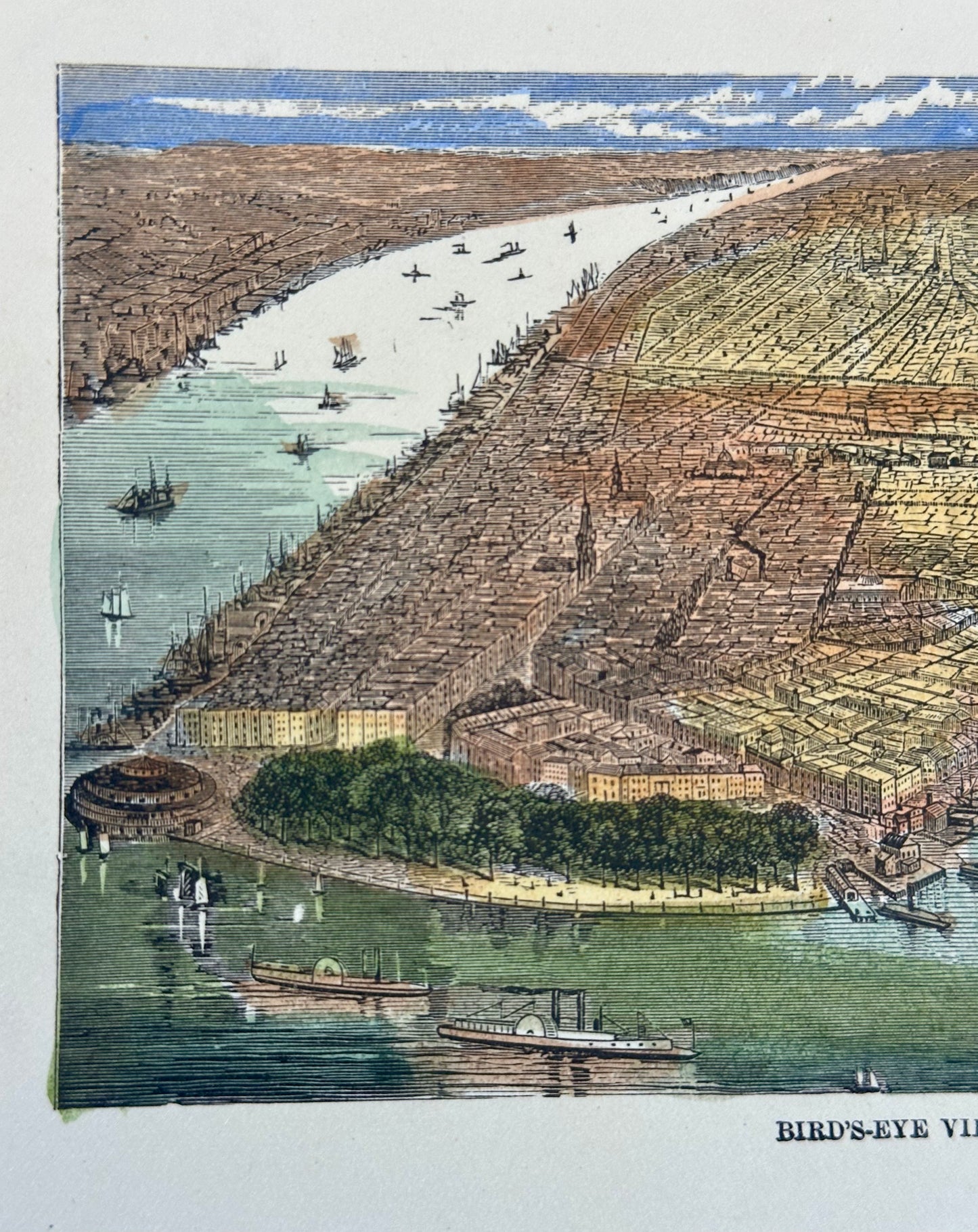 New York City Birds Eye view, circa 1890