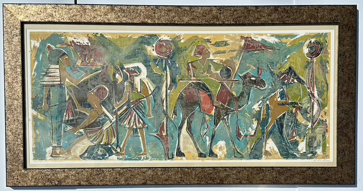 Homage to the Pharoah, lithograph by J. Demerio (framed)