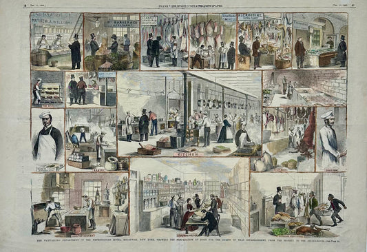Restaurant Scenes: Metropolitan Hotel & Fulton Market New York, 1860