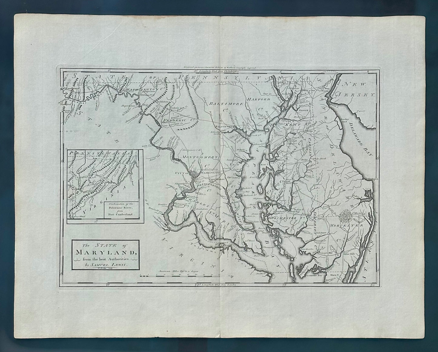 Maryland, 1st edition by Matthew Carey, 1795