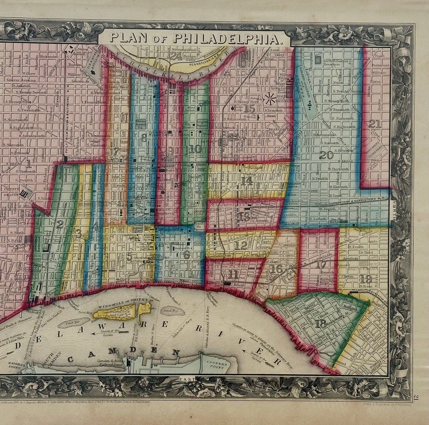 Philadelphia by Samuel A. Mitchell, 1860