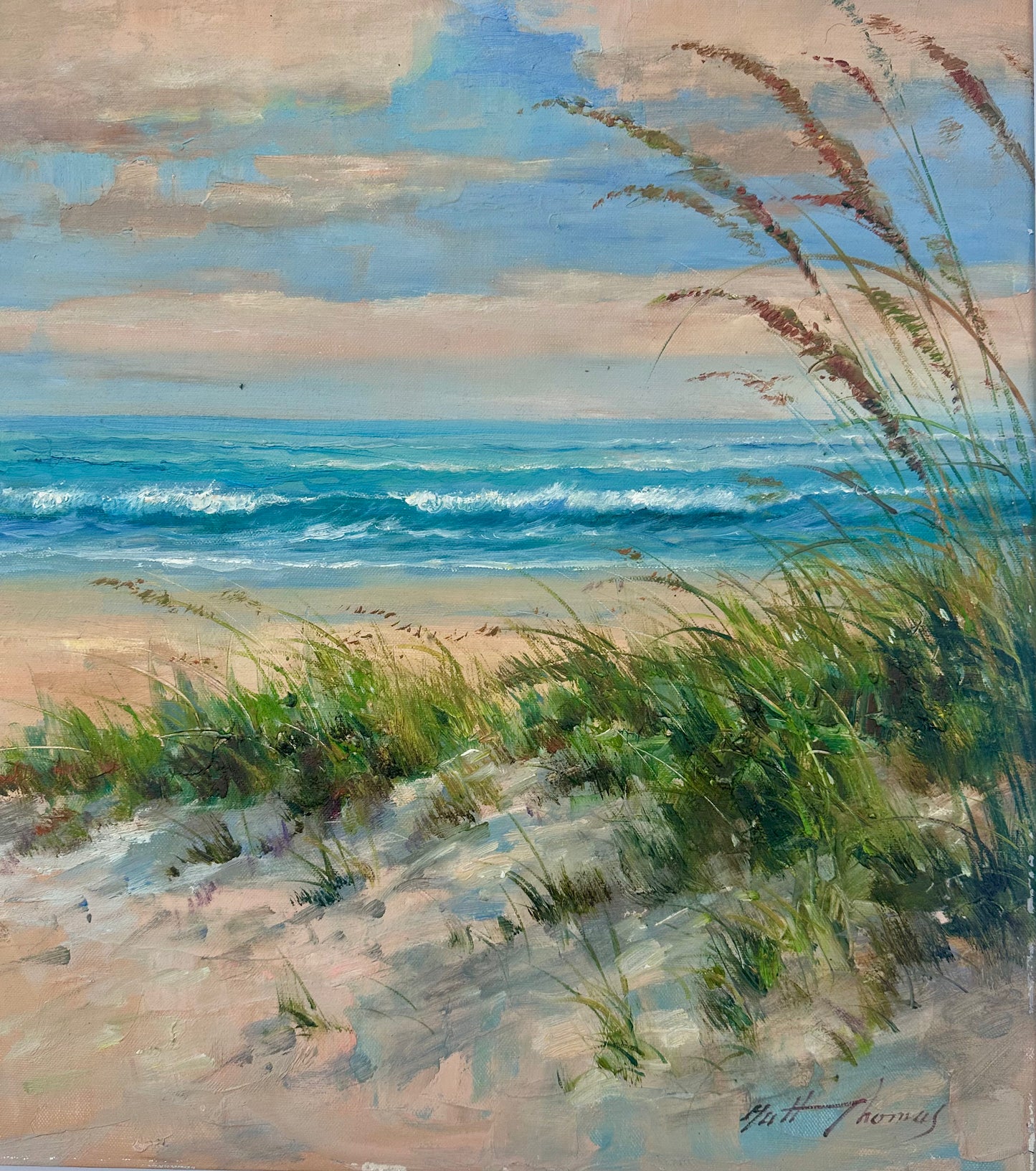 Beach Dune Scene, Original oil on canvas by Matt Thomas