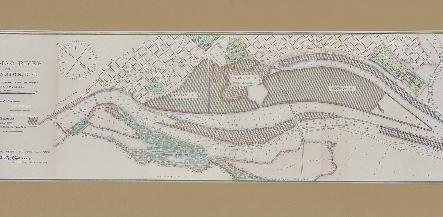 Potomac River, Original Coastal Chart, 1885