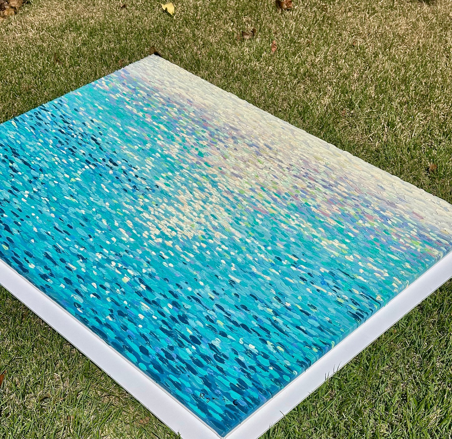 Contemporary Abstract Vibrant Waterscape by Ryan C.