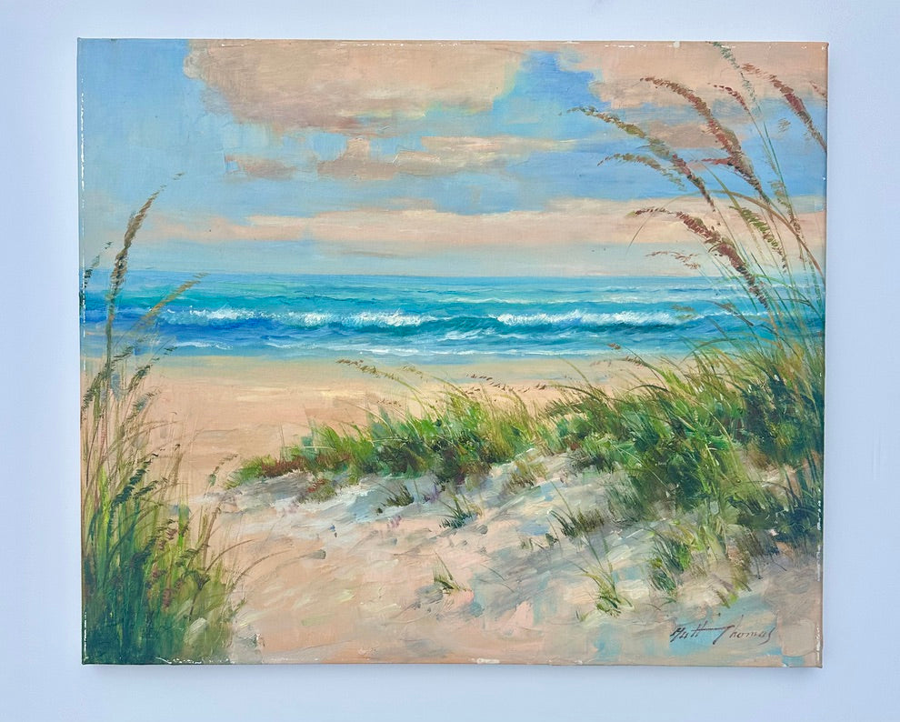 Beach Dune Scene, Original oil on canvas by Matt Thomas
