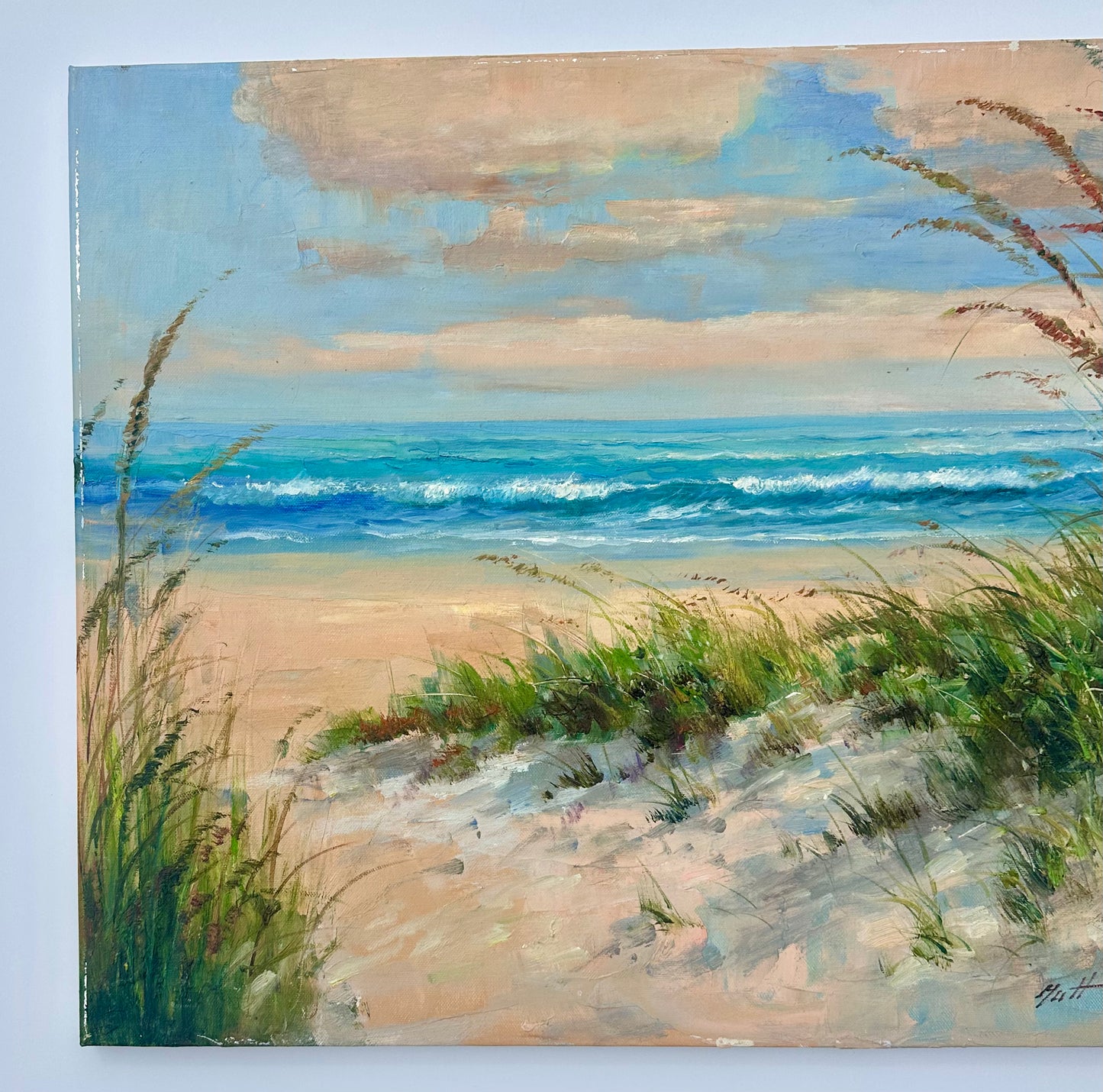 Beach Dune Scene, Original oil on canvas by Matt Thomas