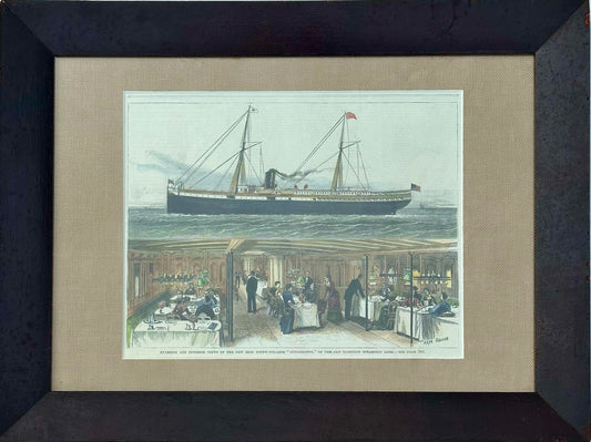 Exterior and Interior Views of the New Iron Screw-Steamer 'State of California, 1878