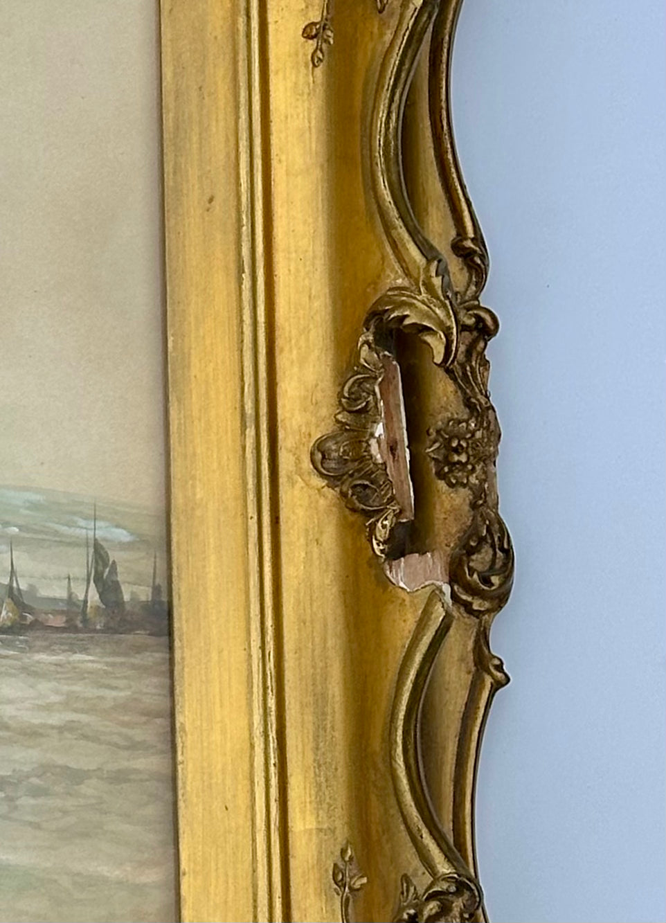 Maritime Watercolor Clipper Ship at Sea by Saint Clair Mulholland
