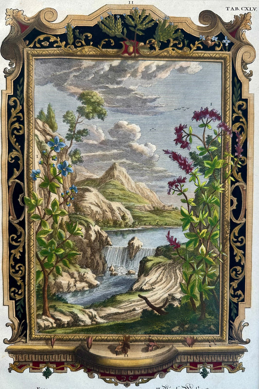 Creation of Universe, Original Engraving by Johann Scheuchzer, 1731