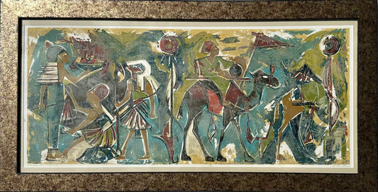 Homage to the Pharoah, lithograph by J. Demerio (framed)