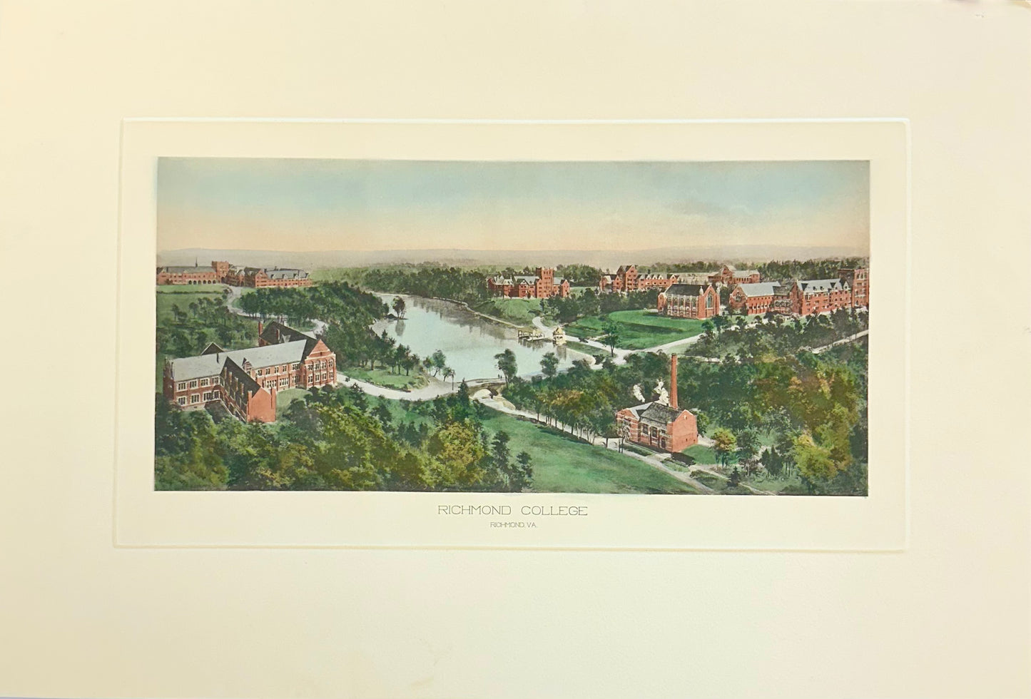 Richmond College After Richard Rummell, c.1913 — Hand-Colored Print