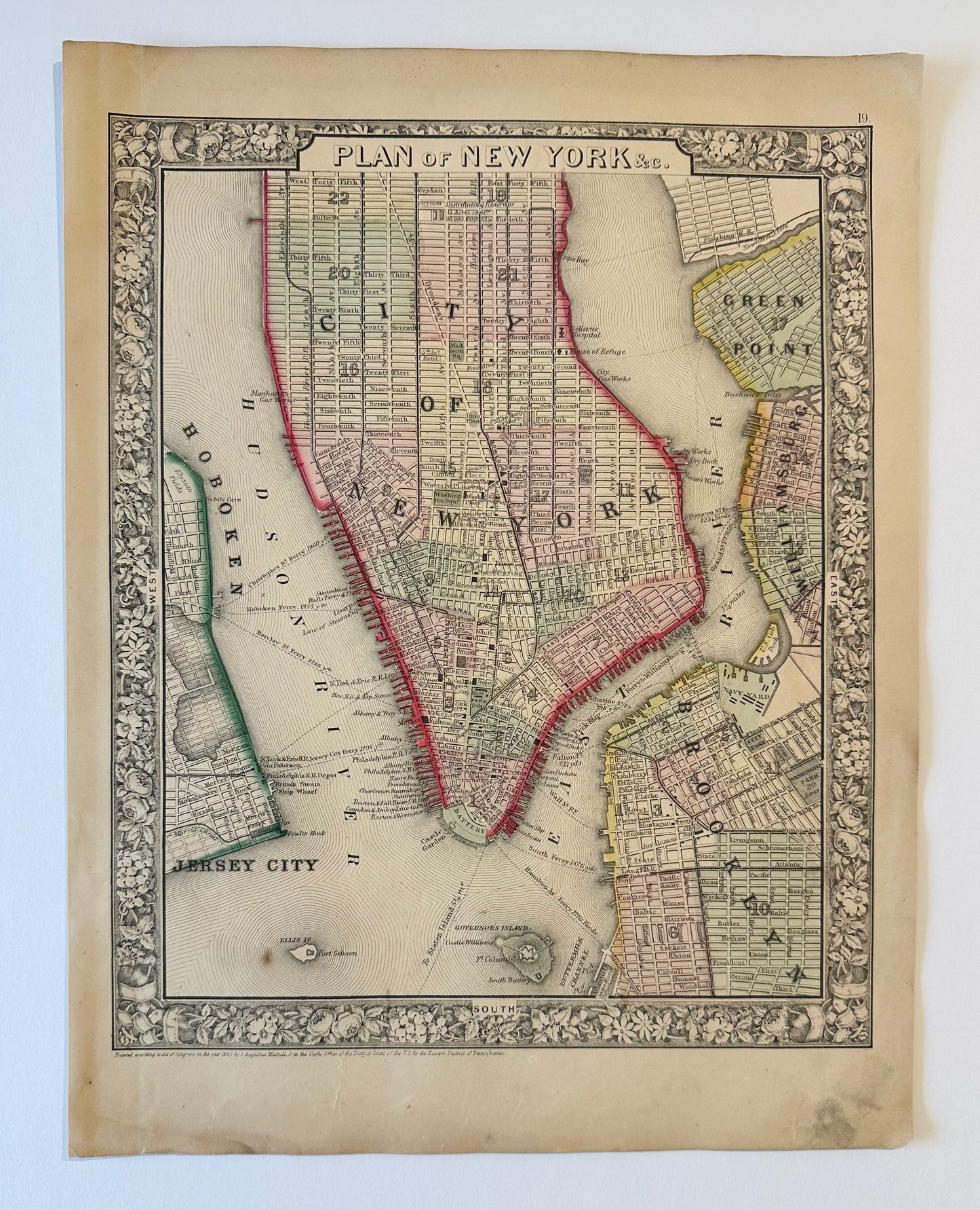New York City by Samuel Mitchell, 1863
