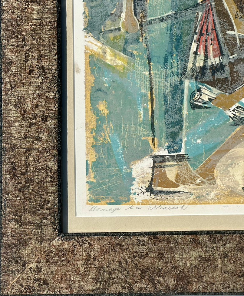 Homage to the Pharoah, lithograph by J. Demerio (framed)