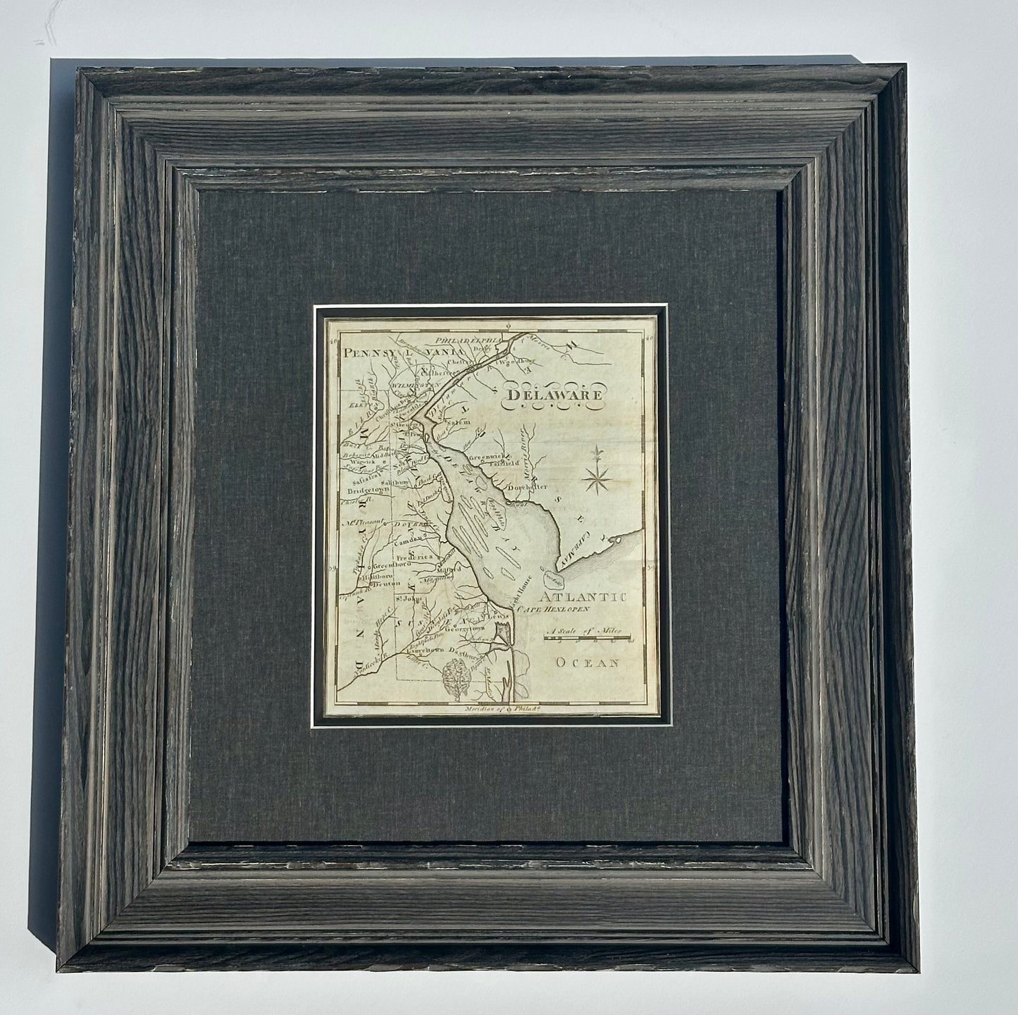 Map of Delaware by Matthew Carey, 1805 (framed)