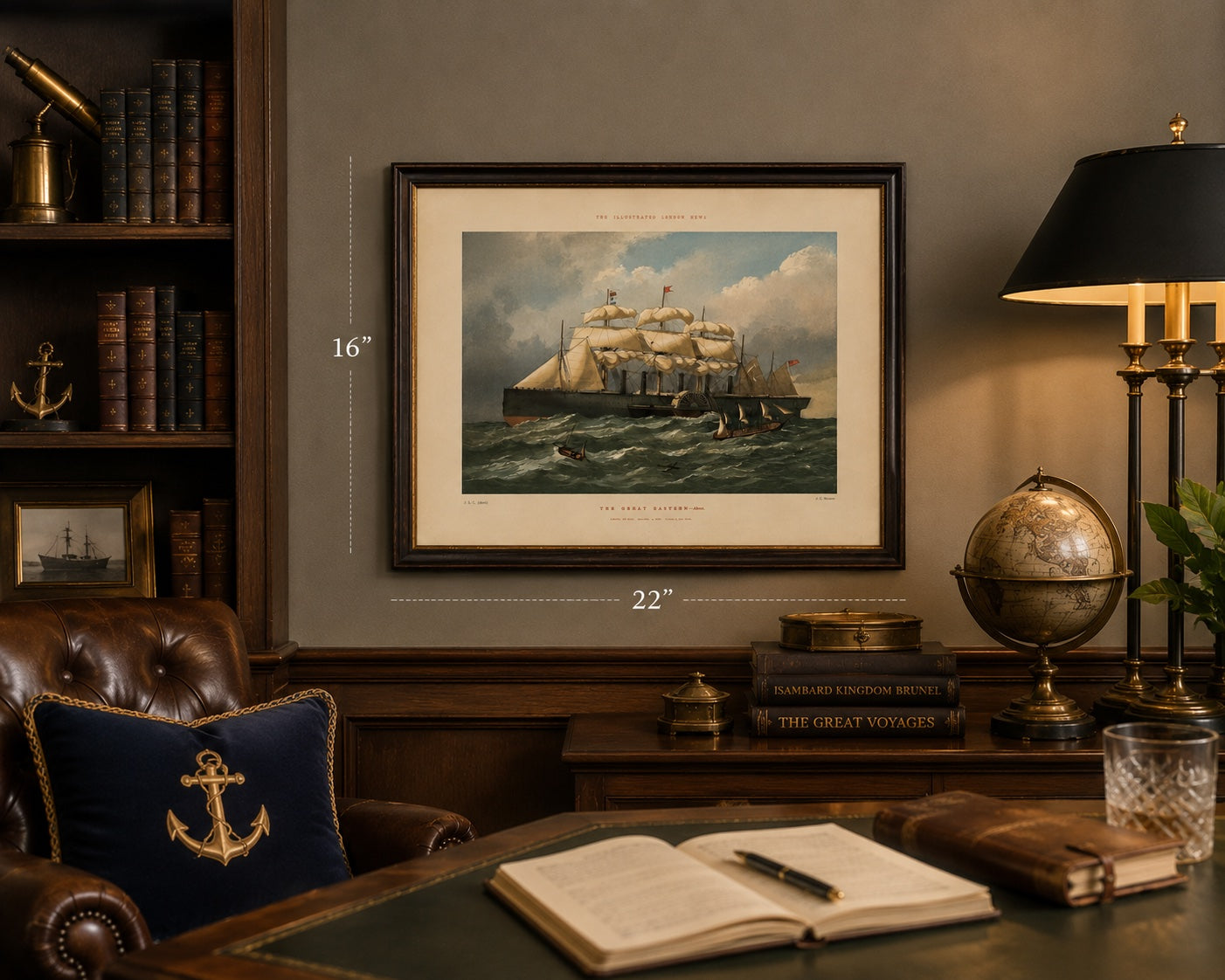 The Great Eastern Steamship — Historic Color Lithograph from The Illustrated London News, 1857