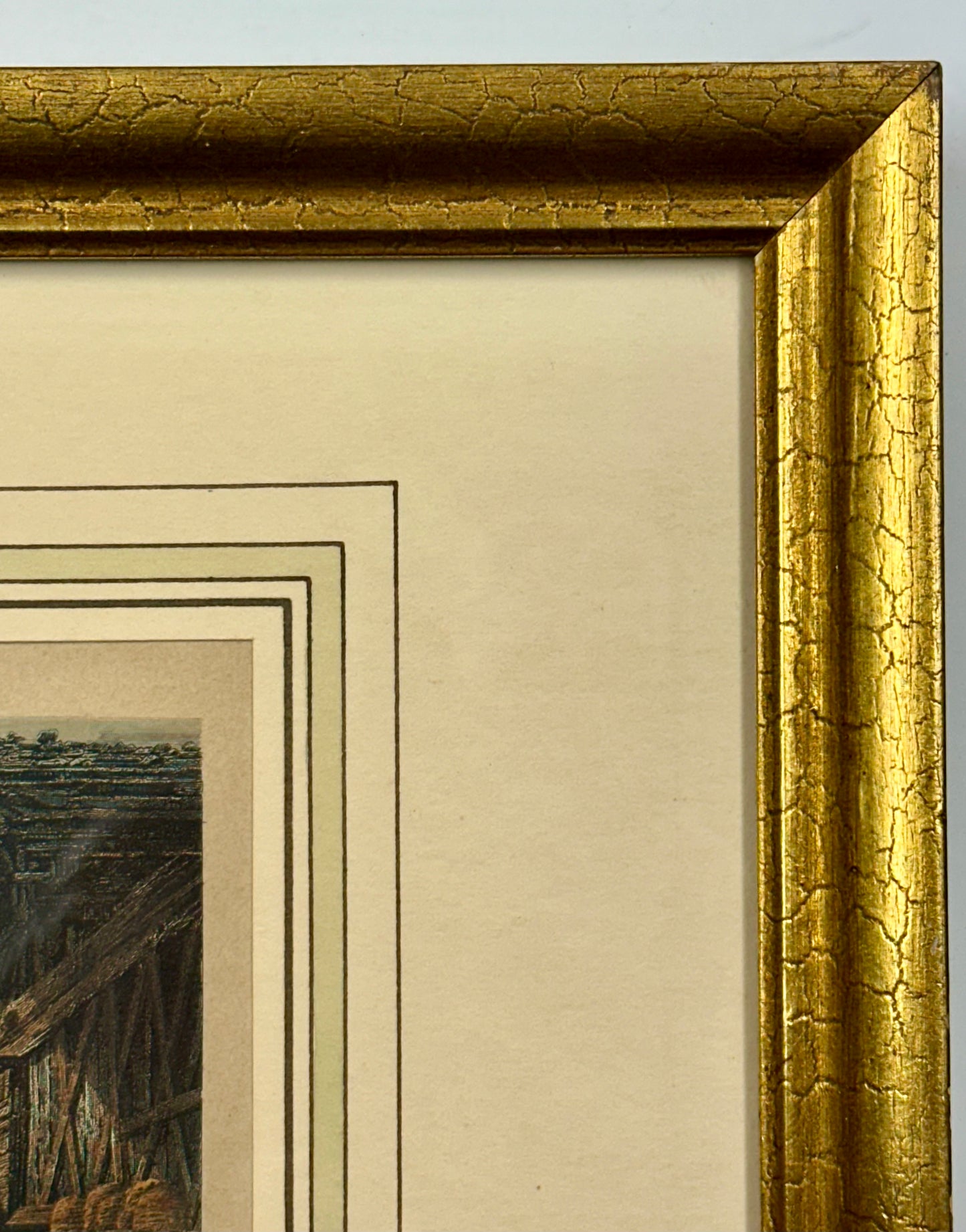 Partenkirchen, Germany (Bavarian Alps), Original print, 1840 (framed)