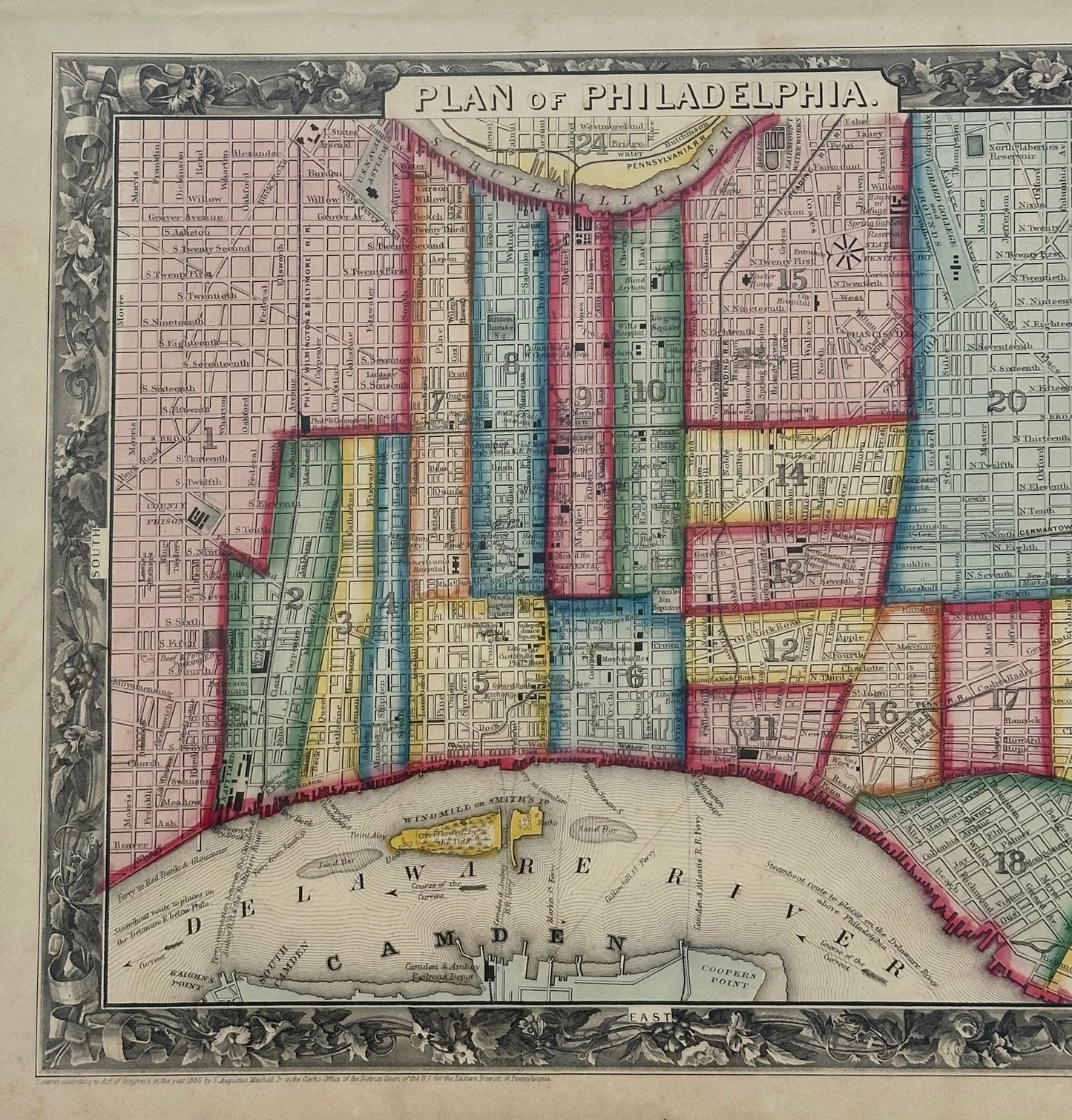 Philadelphia by Samuel A. Mitchell, 1860