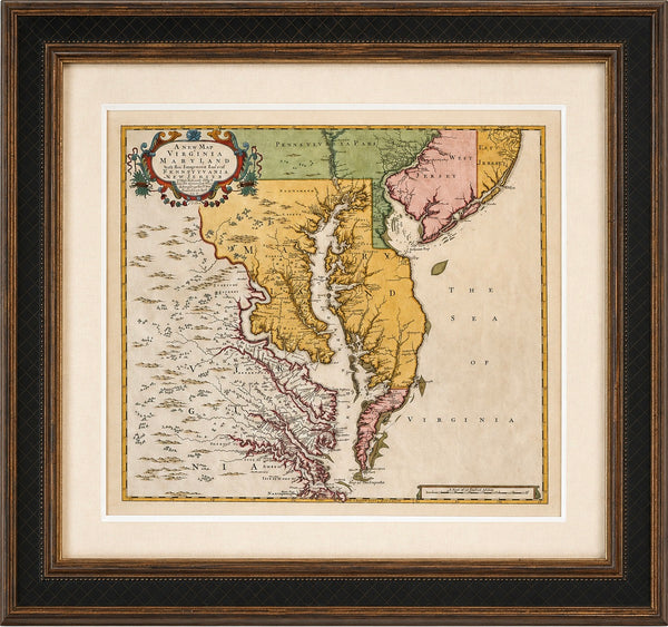 Chesapeake Bay: Virginia, Maryland, Pennsylvania & New Jersey Original Map by Senex, 1721