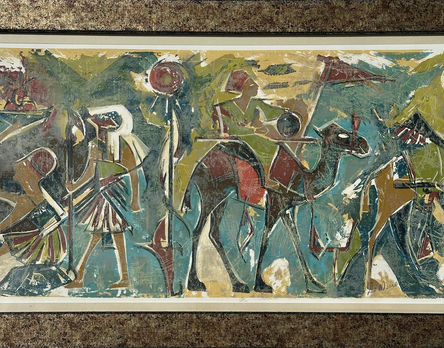 Homage to the Pharoah, lithograph by J. Demerio (framed)