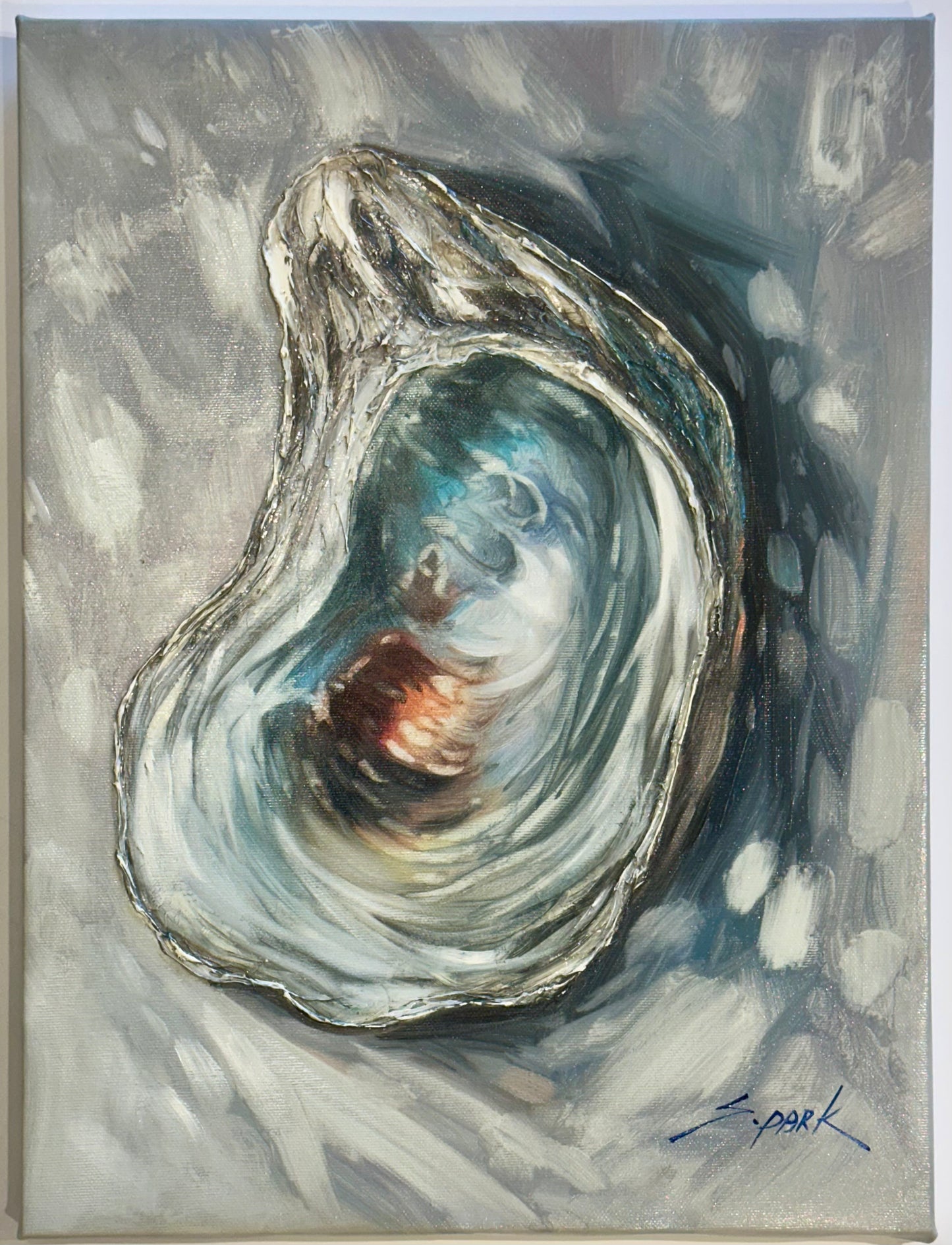 Oyster, Original Oil on Canvas by S. Park