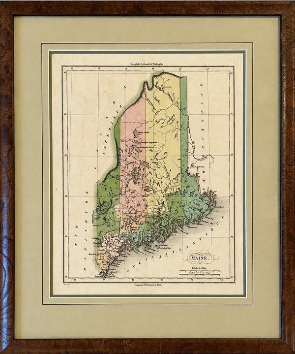 Maine, Original Map by Finley, circa 1824