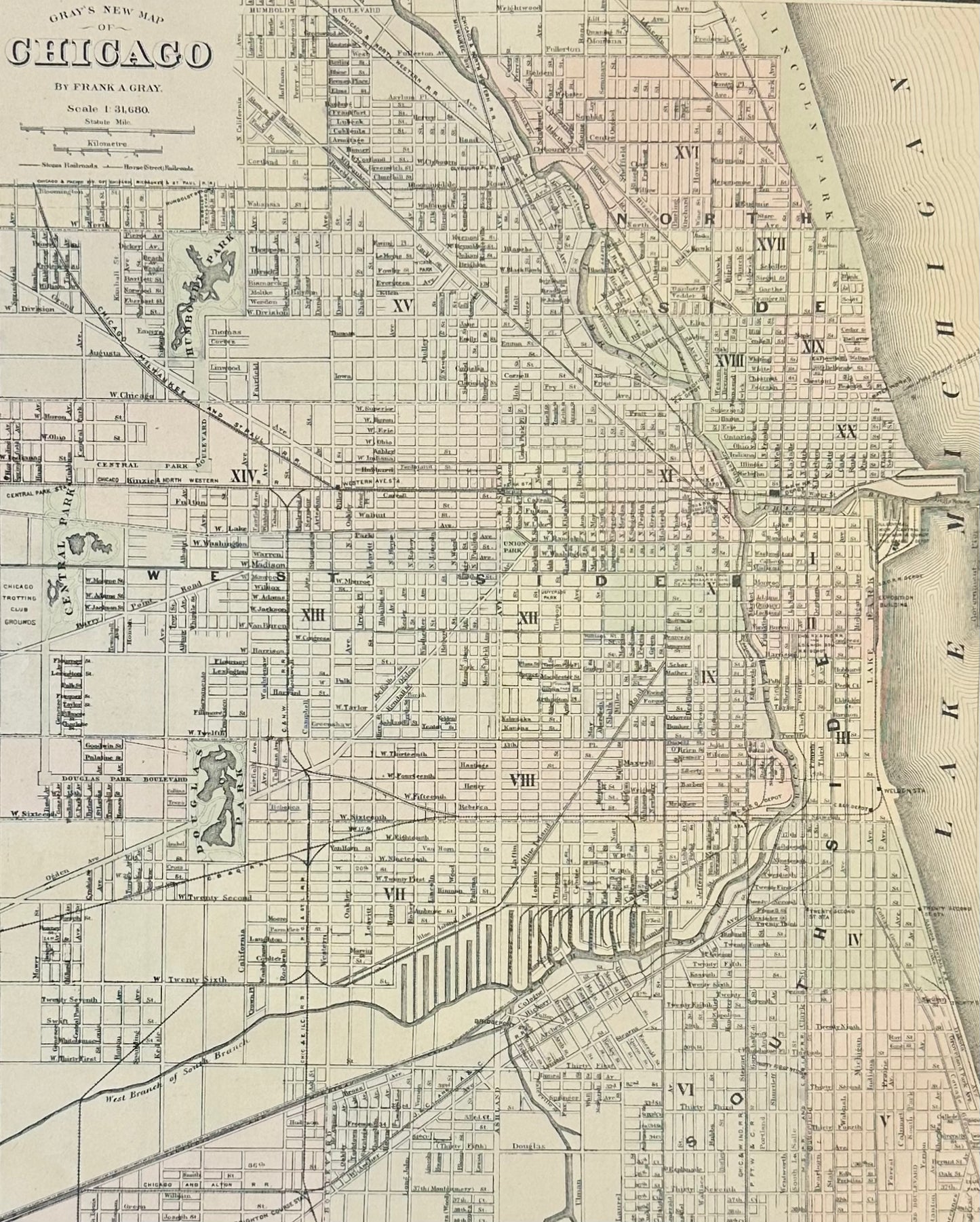 Chicago, Original Engraving by Gray, 1870