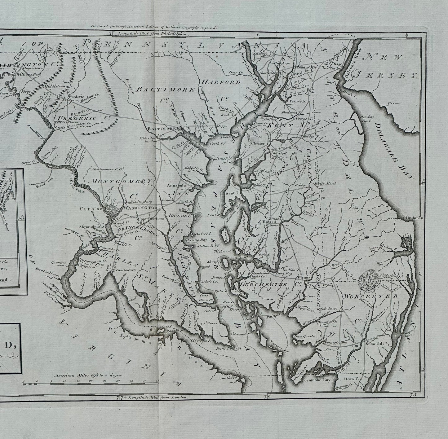 Maryland, 1st edition by Matthew Carey, 1795