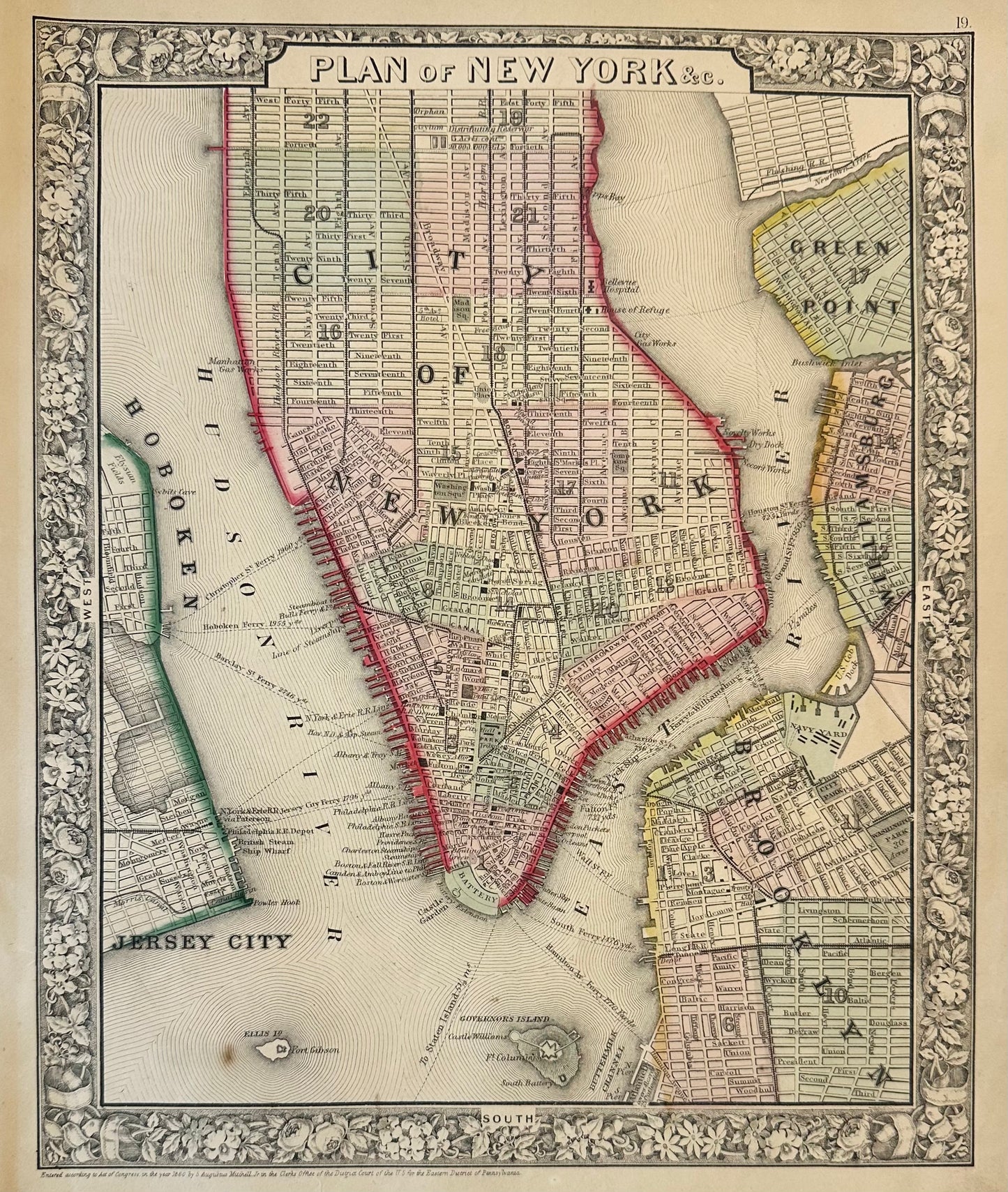 New York City by Samuel Mitchell, 1863