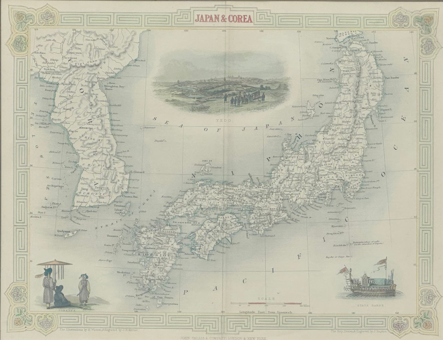 Japan & Korea by Tallis, 1851