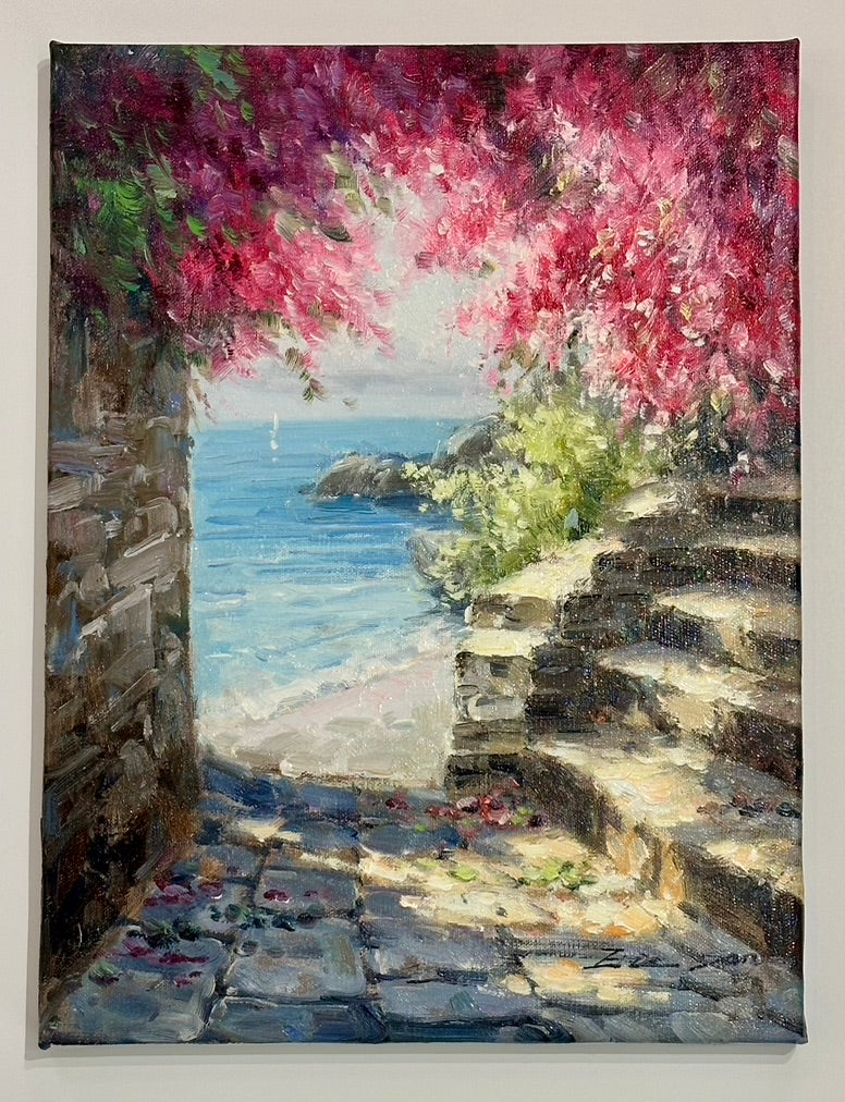 Coastal View Painting by Eric Sam, Unframed