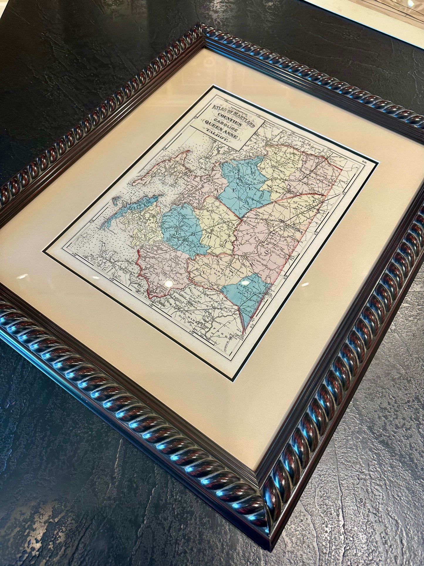 Talbot, Queen Anne & Caroline | Original 1873 Maryland Counties Map – Stedman & Brown