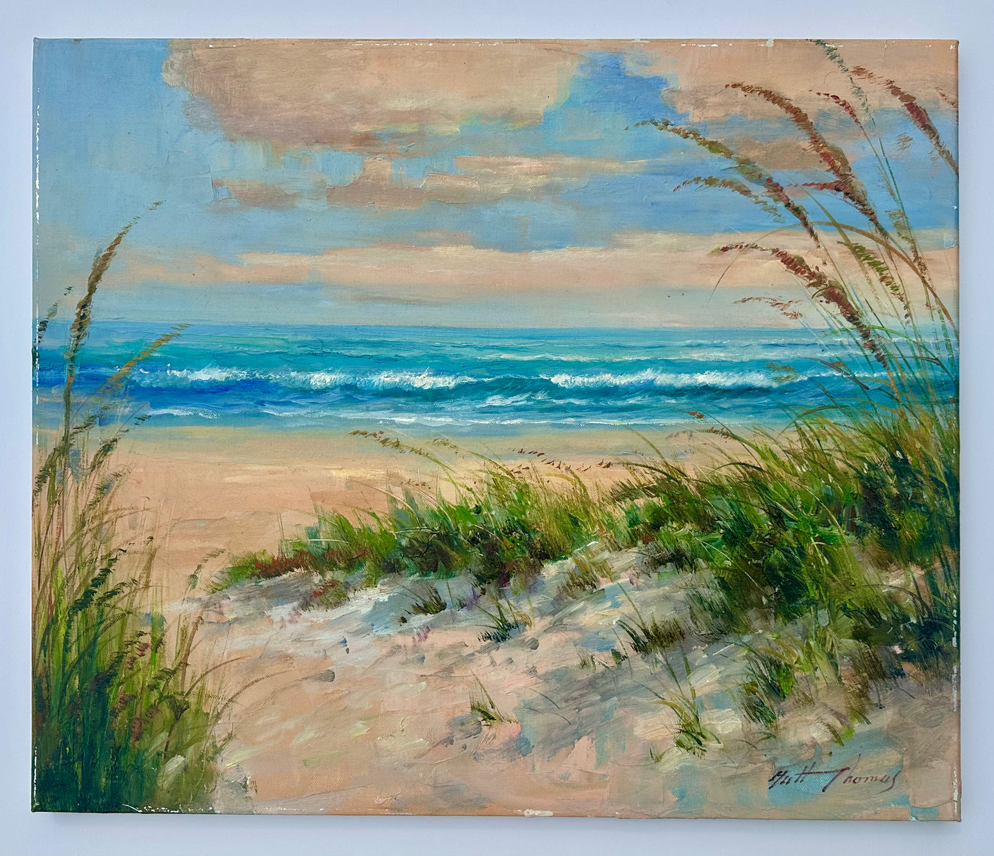 Beach Dune Scene, Original oil on canvas by Matt Thomas