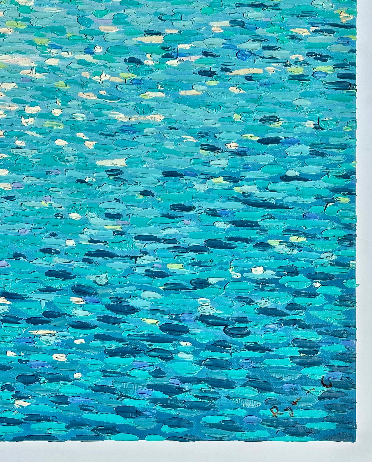 Contemporary Abstract Vibrant Waterscape by Ryan C.