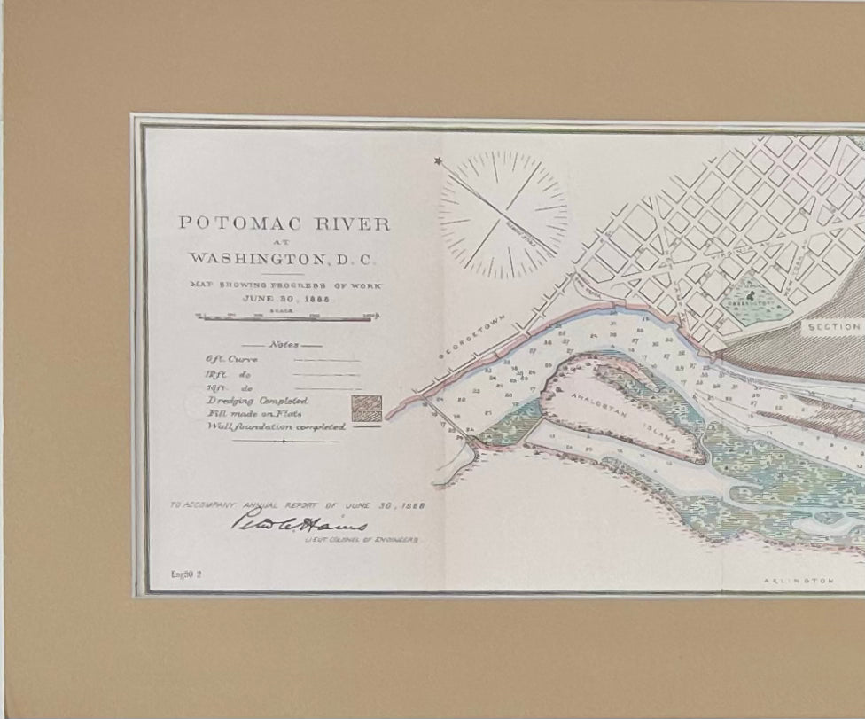 Potomac River, Original Coastal Chart, 1885