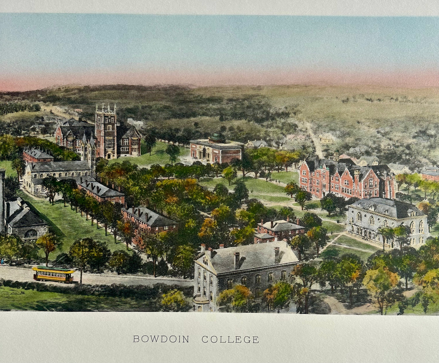 Bowdoin College Early 20th Century Antique Print
