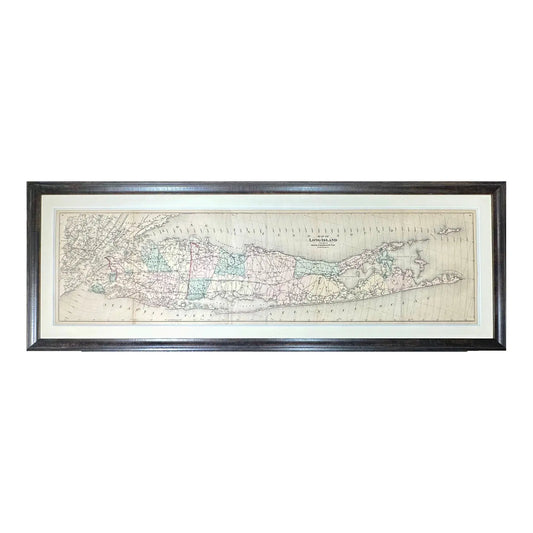 Map of Long Island from Beer's Atlas, 1873 (Framed)