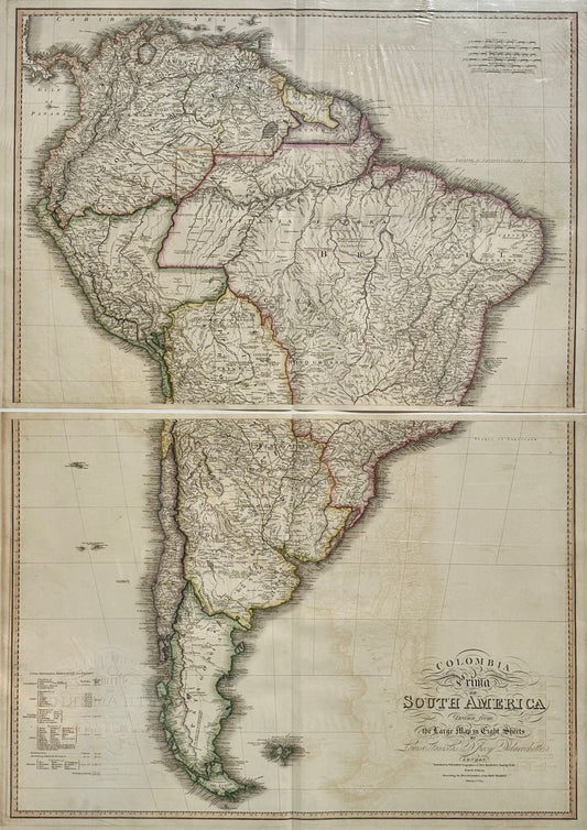 South America & Columbia by Faden 1823