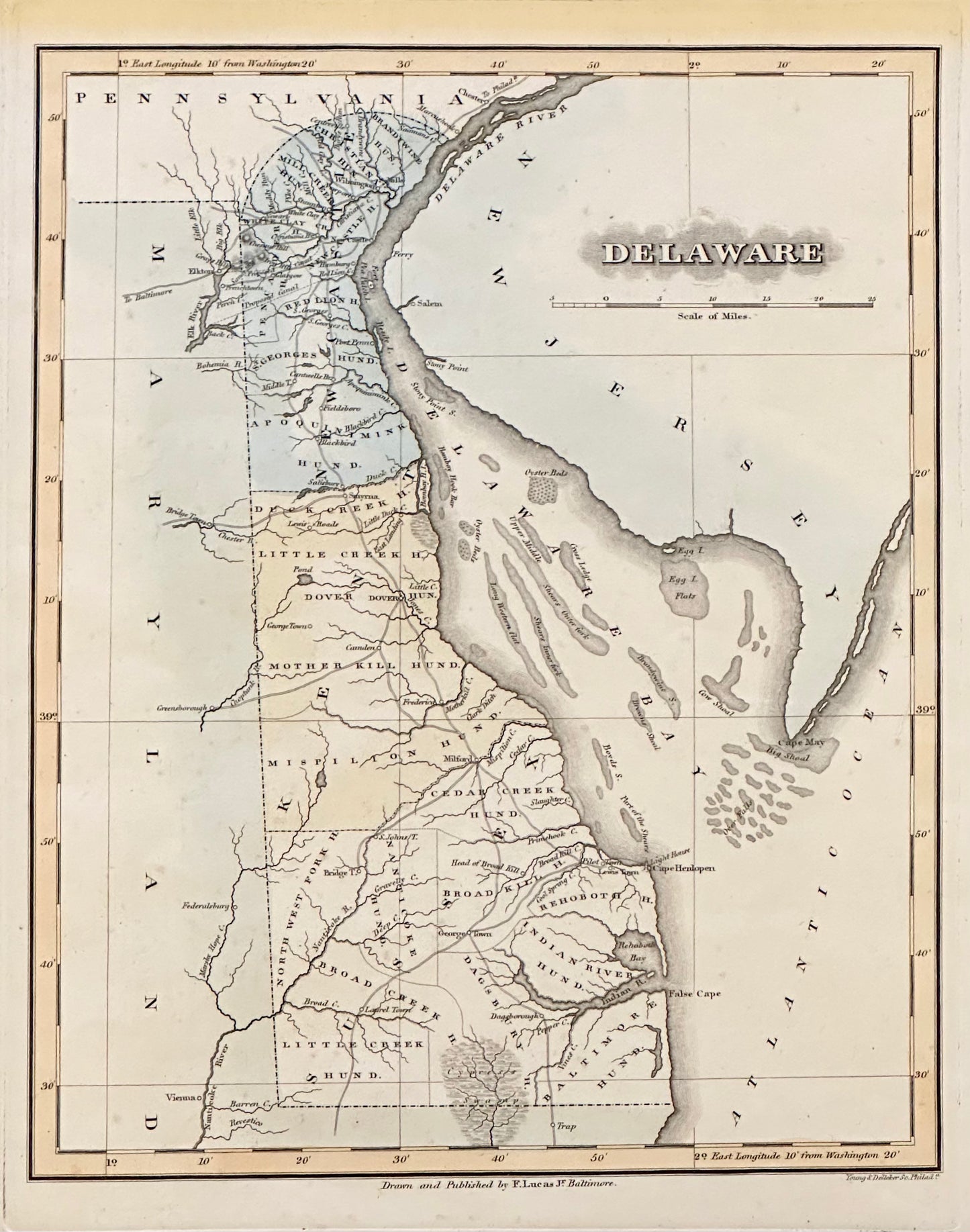 Delaware by Fielding Lucas, 1823