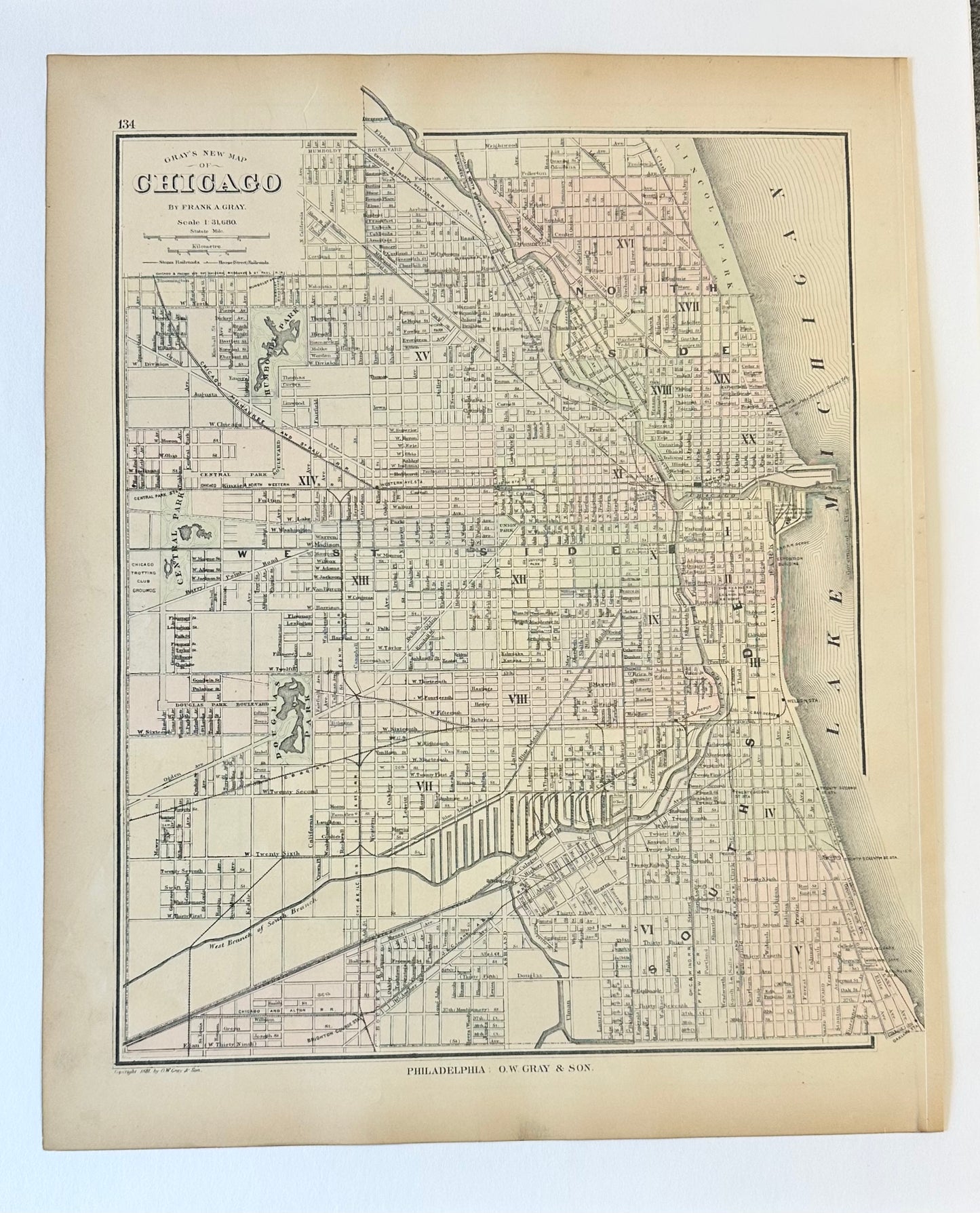 Chicago, Original Engraving by Gray, 1870