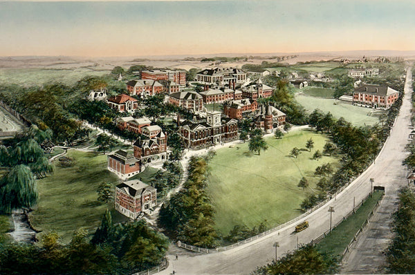 State University of Kentucky, After Richard Rummell, c.1913 — Hand-Colored Print Wove Paper, Large