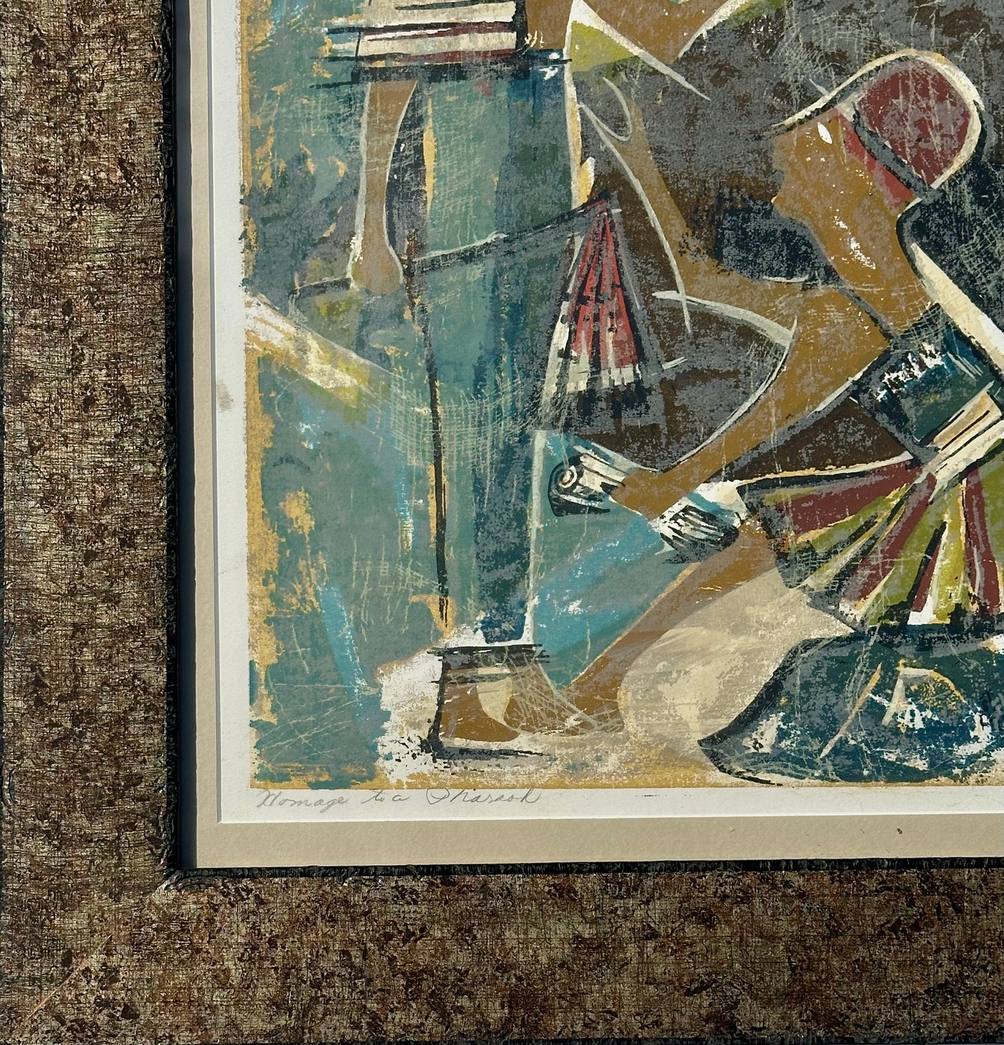 Homage to the Pharoah, lithograph by J. Demerio (framed)