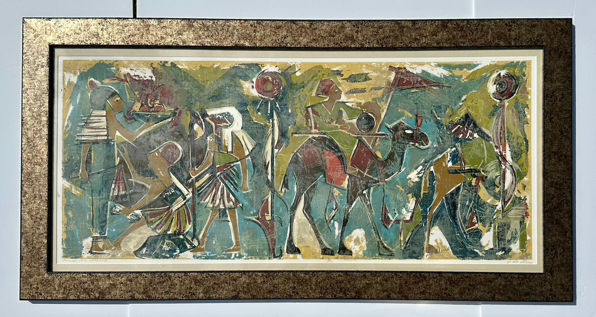 Homage to the Pharoah, lithograph by J. Demerio (framed)
