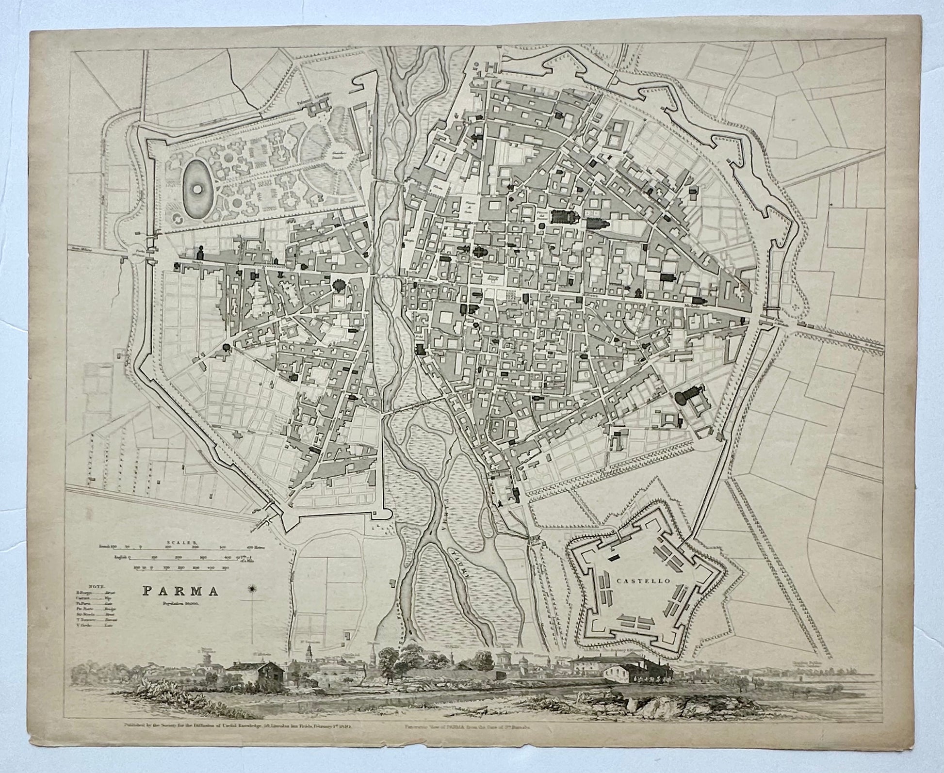 Parma Italy, Original Map, 1834 – Antique Prints, Inc.