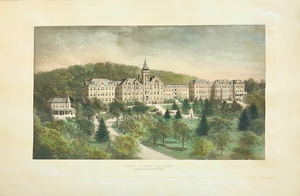 Santa Clara College (Wisconsin), After Richard Rummell, c.1913 — Hand-Colored Print