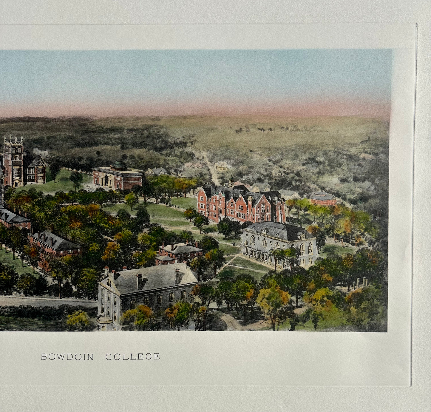 Bowdoin College Early 20th Century Antique Print