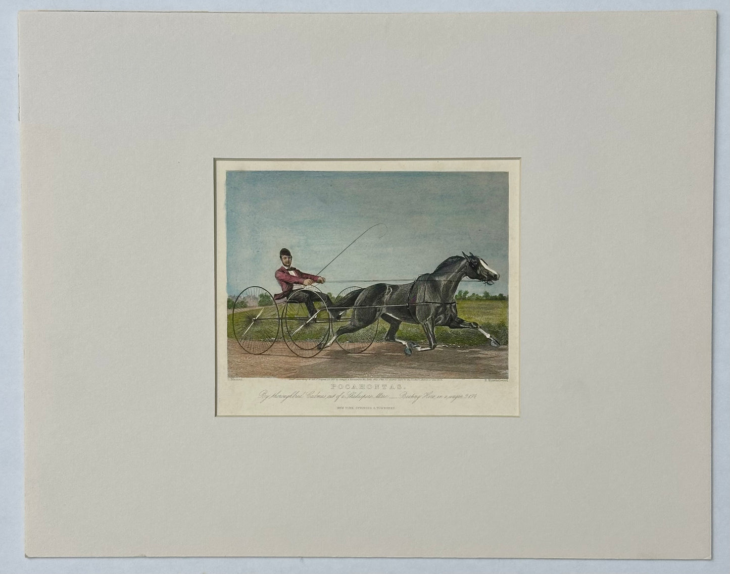 Pocahontas Harness Horse Racing print by Forester, circa 1857