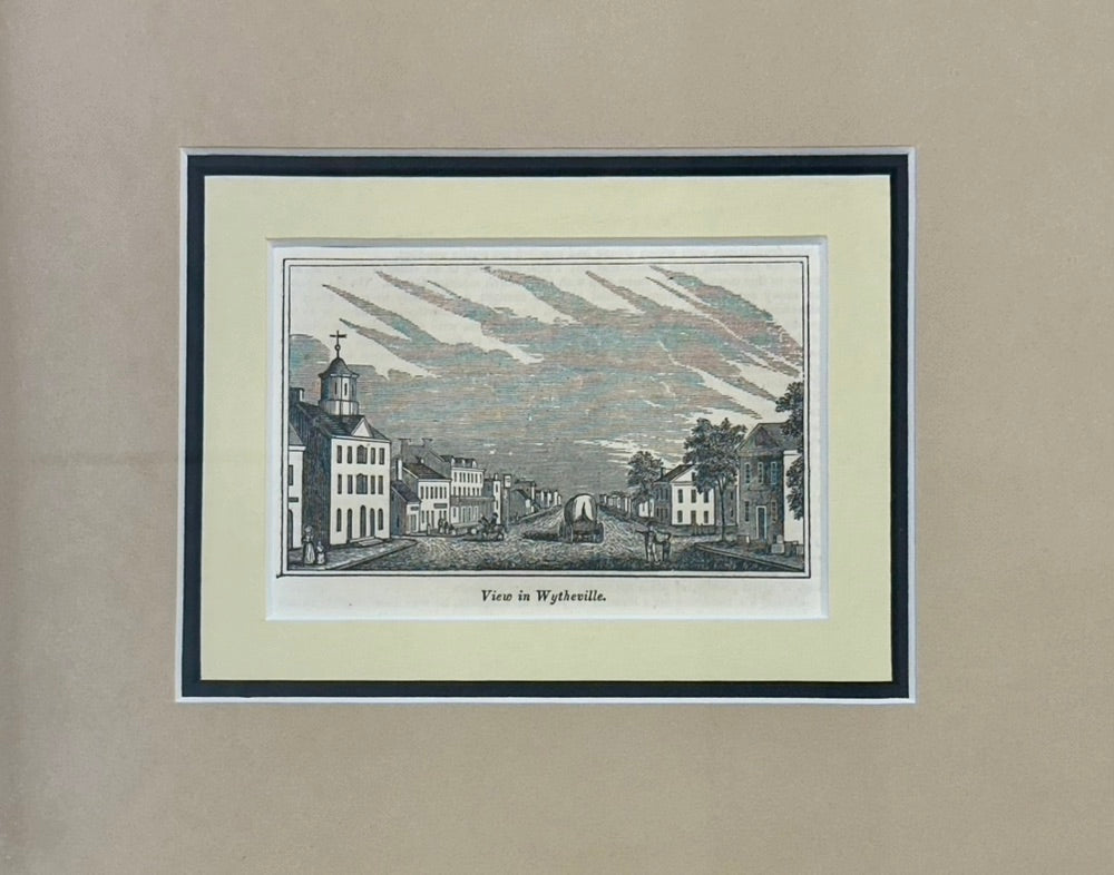 Wytheville, Virginia Original print, 1855 (framed)