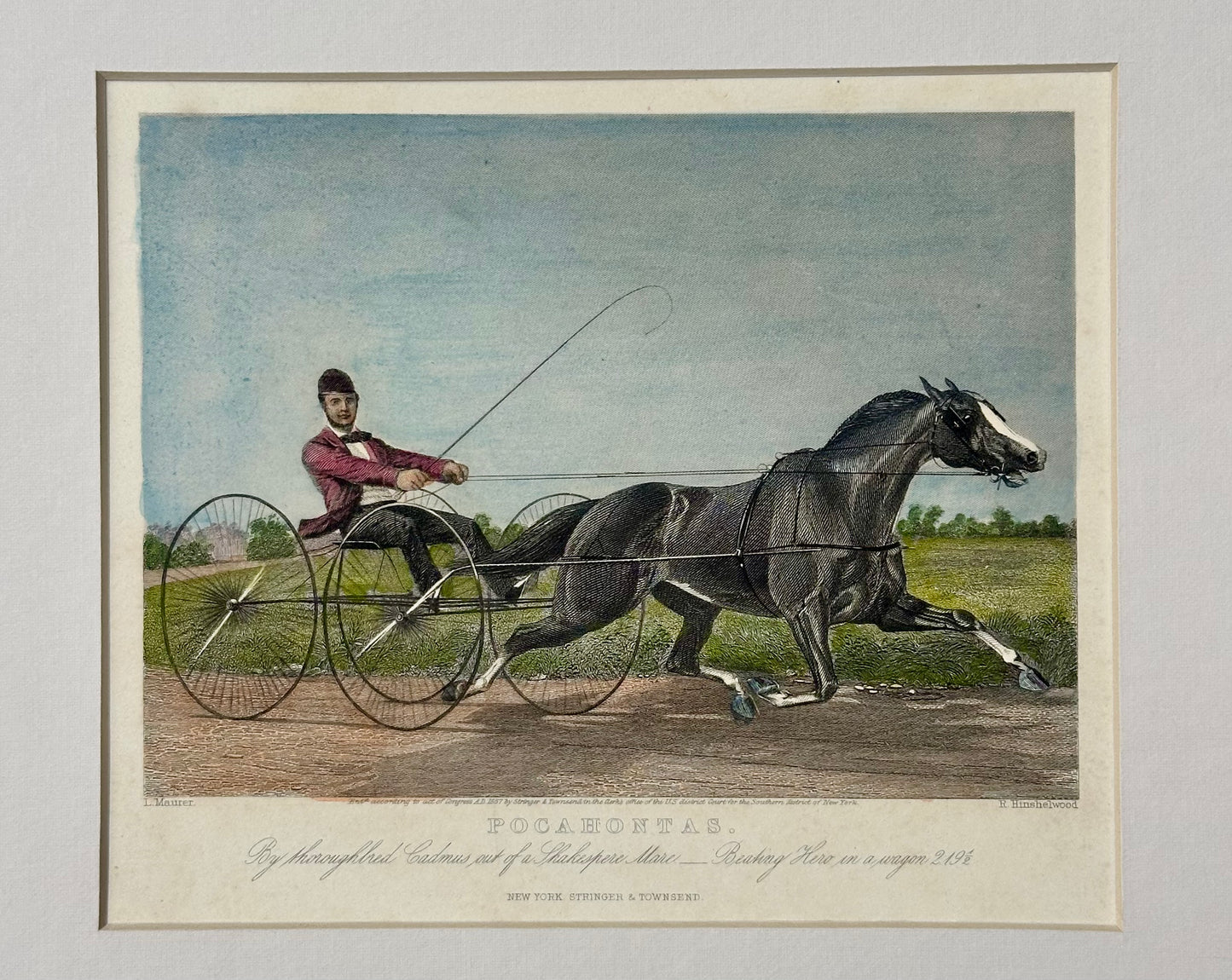 Pocahontas Harness Horse Racing print by Forester, circa 1857