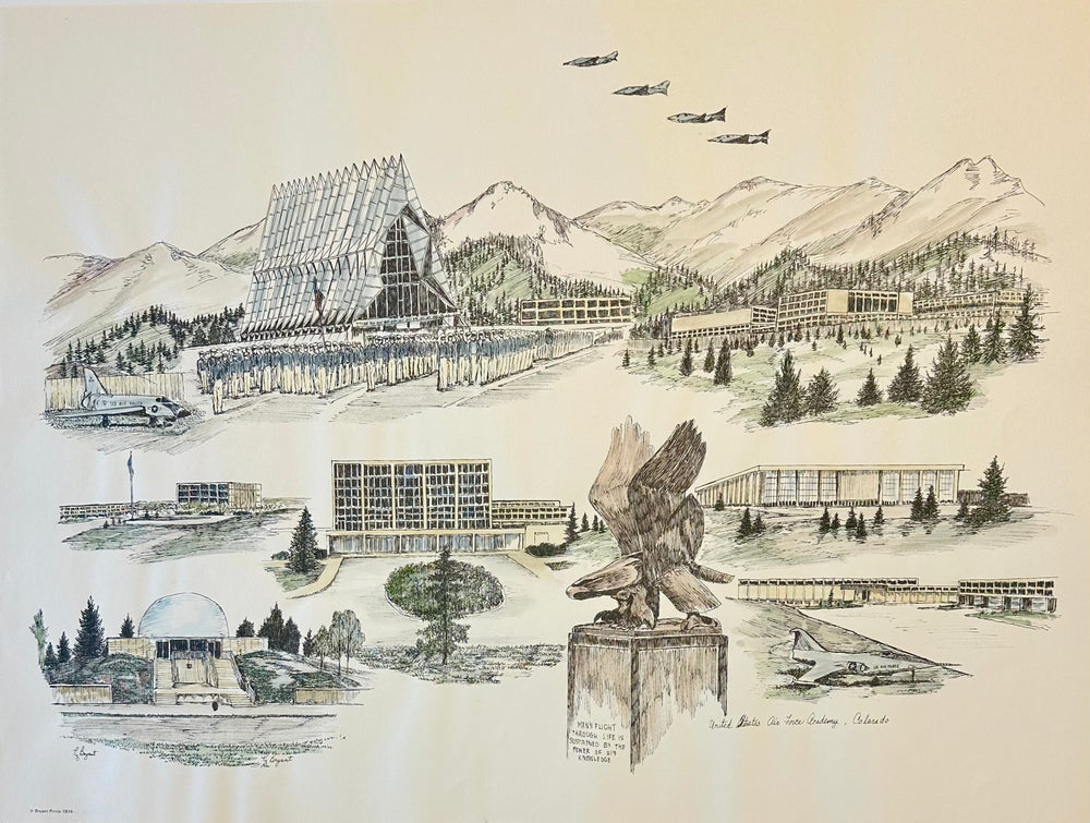 US Air Force Academy in Colorado print by Liz Bryant
