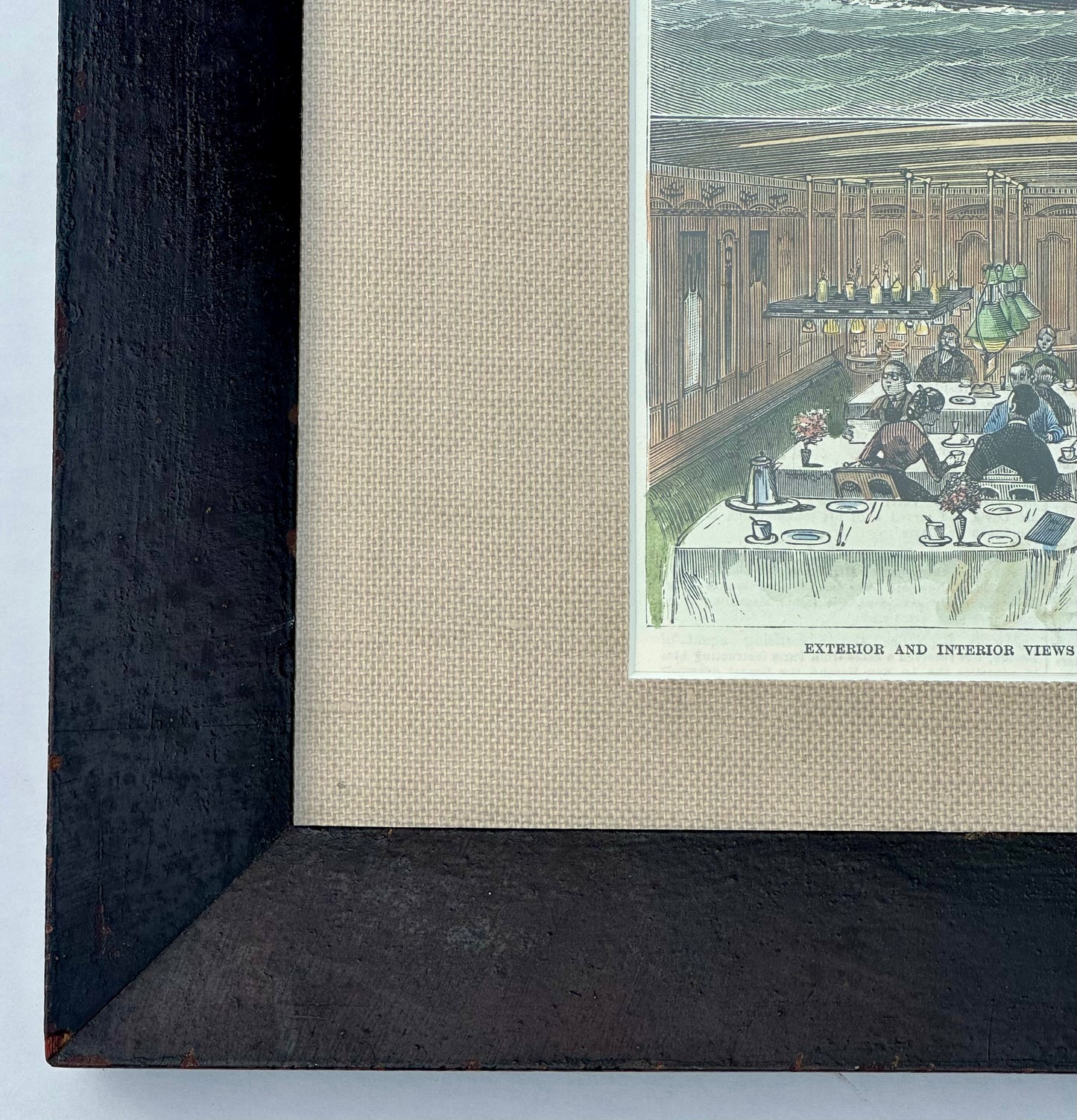 Steamship 'State of California' Pacific Coast Steamship Company print, Circa 1878 (Exterior and Interior Views)